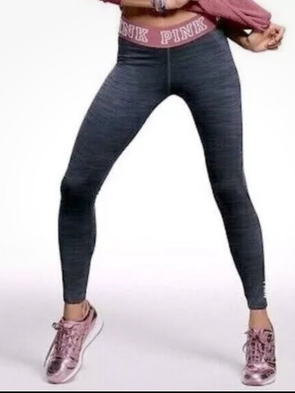 PINK Victoria's Secret High-Waist Charcoal Leggings Sz. Small